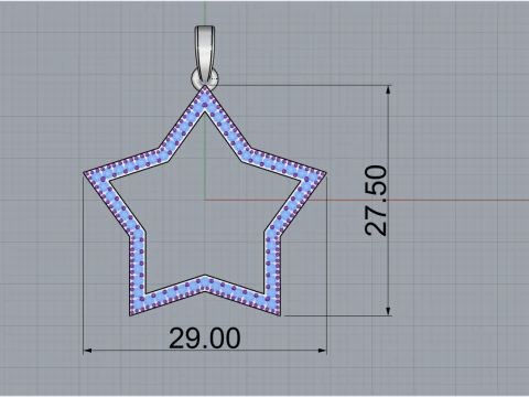 Star pendant model 687 3D Print Model