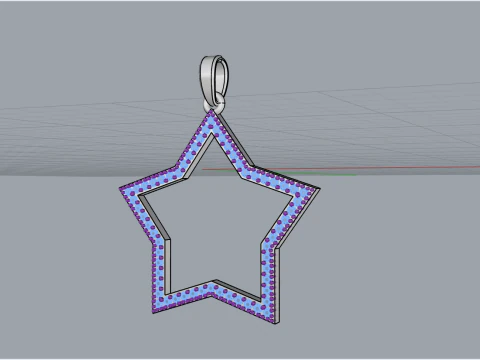 Star pendant model 687 3D Print Model