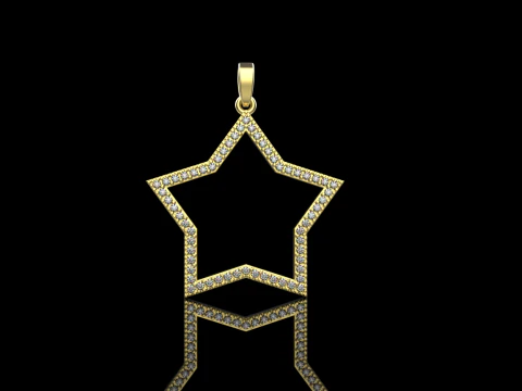 Star pendant model 687 3D Print Model