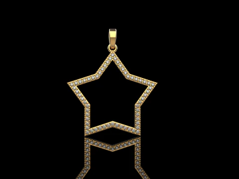 Star pendant model 687 3D Print Model
