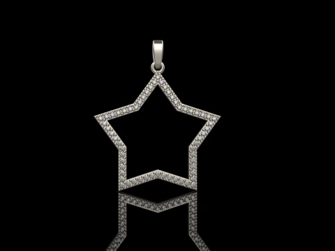 Star pendant model 687 3D Print Model