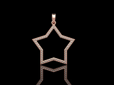 Star pendant model 687 3D Print Model