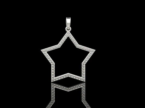 Star pendant model 687 3D Print Model
