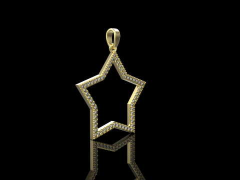 Star pendant model 687 3D Print Model