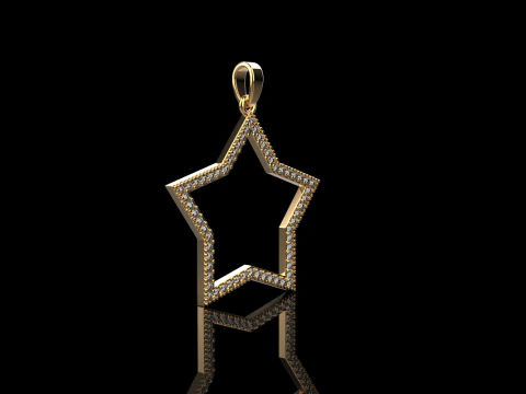 Star pendant model 687 3D Print Model