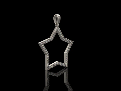 Star pendant model 687 3D Print Model
