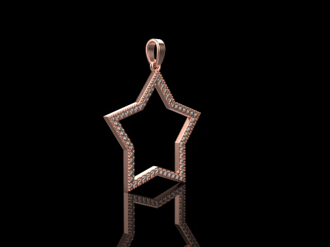 Star pendant model 687 3D Print Model