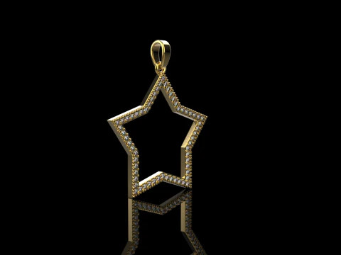 Star pendant model 687 3D Print Model
