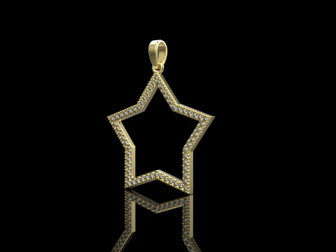 Star pendant model 687 3D Print Model