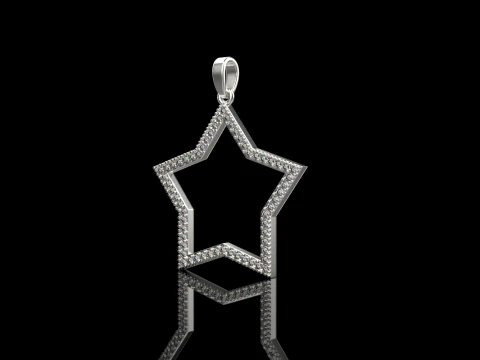 Star pendant model 687 3D Print Model