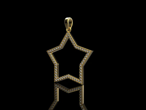 Star pendant model 687 3D Print Model