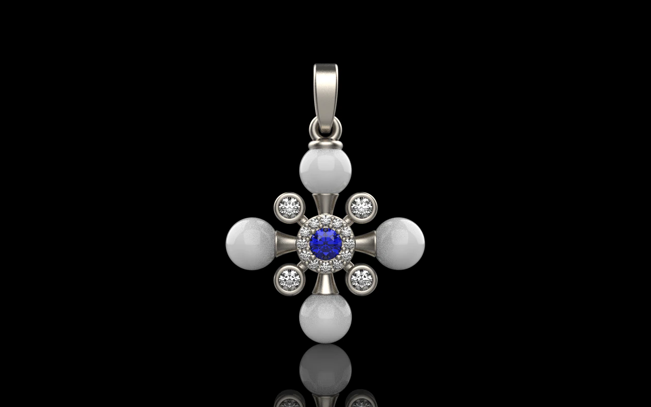 Pearl cross model 686 3D Print Model .c4d .max .obj .3ds .fbx .stl .blend 