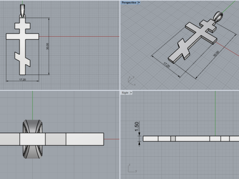 Cross model 685 3D Print Model