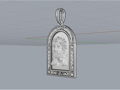 Jesus pendant model 678 3D Print Model