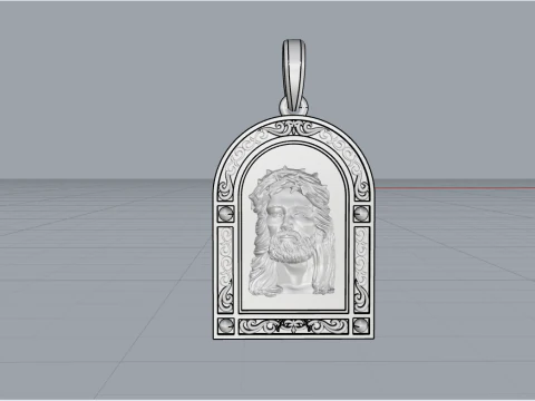 Jesus pendant model 678 3D Print Model
