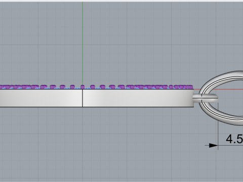 Pendentif rond avec pierres pr&eacute;cieuses mod&egrave;le 676 Modèles 3D en vedette