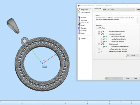 Round pendant with gems model 676 3D Print Model