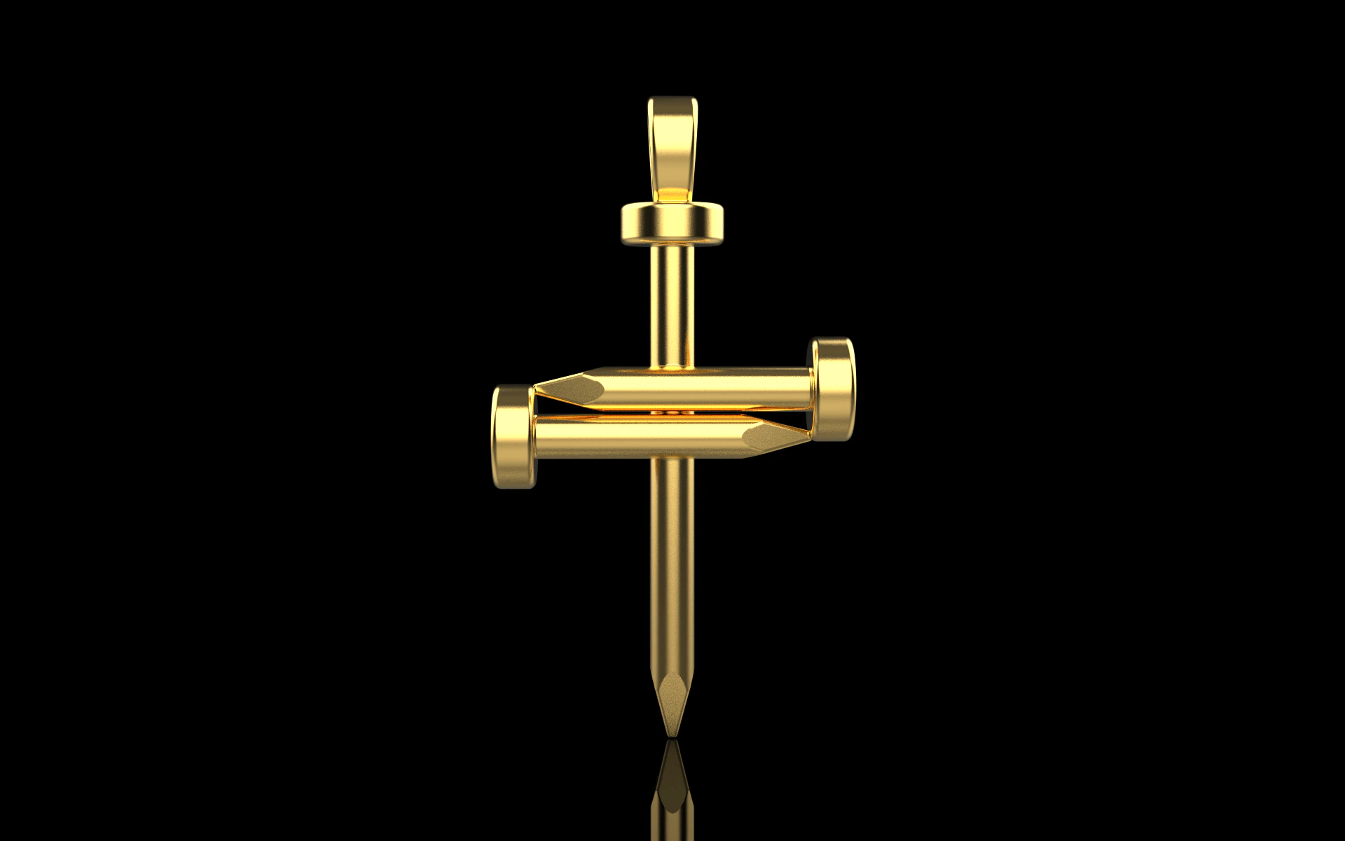 Nail cross model 675 3D Print Model .c4d .max .obj .3ds .fbx .stl .blend