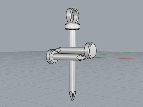 Nail cross model 675 3D Print Model