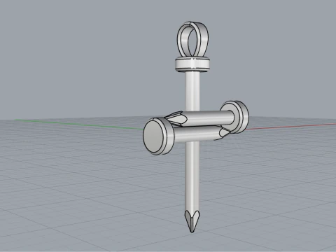 Nail cross model 675 3D Print Model