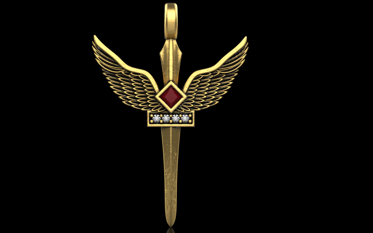 Archangel Michael sword model 673 3D Print Model .c4d .max .obj .3ds .fbx .stl .blend