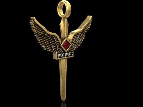 Aartsengel Micha&euml;l zwaard model 673 3D printmodel