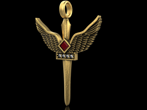 Aartsengel Micha&euml;l zwaard model 673 3D printmodel