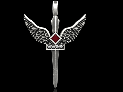 Aartsengel Micha&euml;l zwaard model 673 3D printmodel