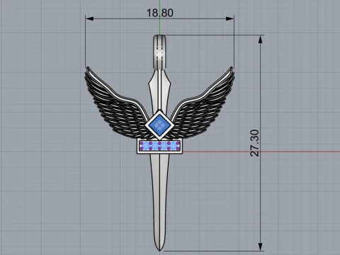 Archangel Michael sword model 673 3D Print Model