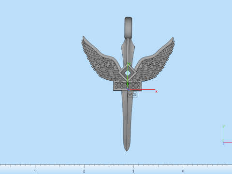 Aartsengel Micha&euml;l zwaard model 673 3D printmodel