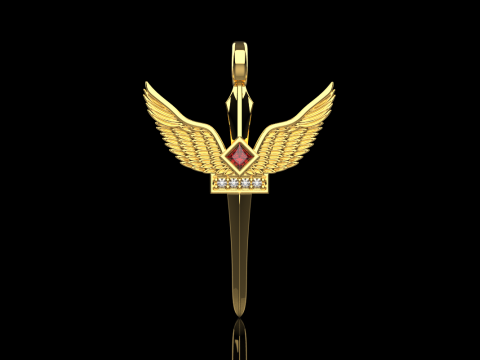 Aartsengel Micha&euml;l zwaard model 673 3D printmodel