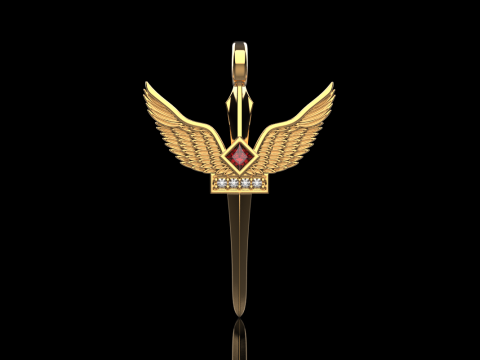 Aartsengel Micha&euml;l zwaard model 673 3D printmodel