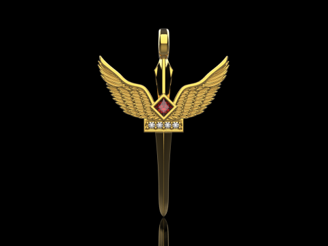 Aartsengel Micha&euml;l zwaard model 673 3D printmodel