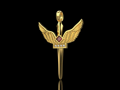 Archangel Michael sword model 673 3D Print Model