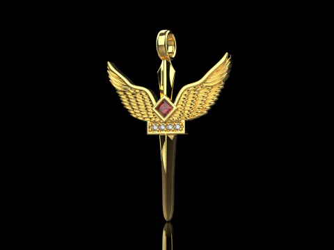 Archangel Michael sword model 673 3D Print Model