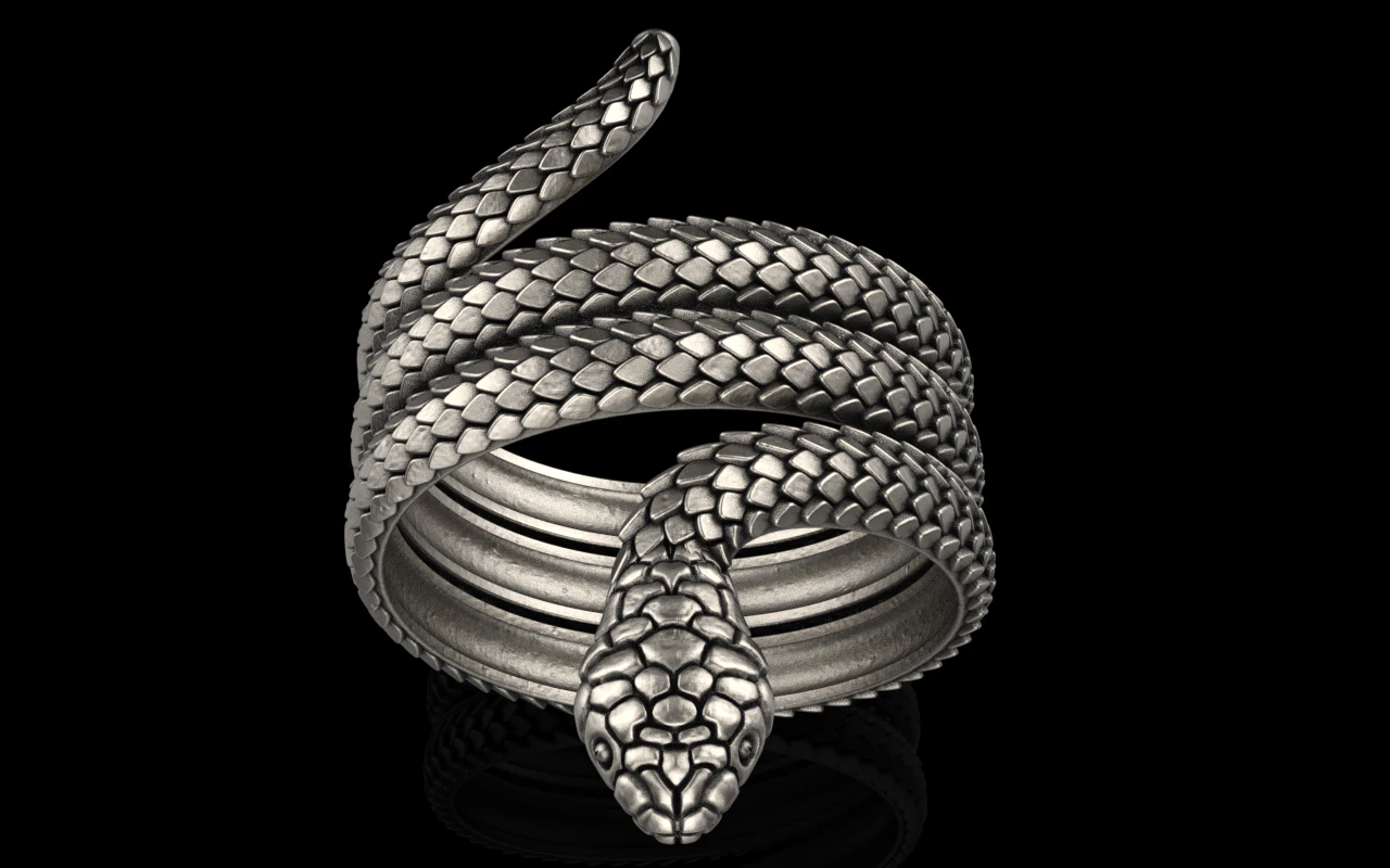 Snake ring model 672 3D Print Model .c4d .max .obj .3ds .fbx .stl .blend