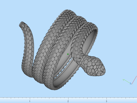 Snake ring model 672 3D Print Model