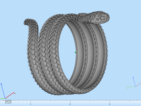Snake ring model 672 3D Print Model