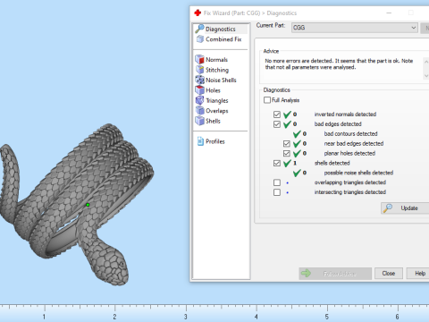 Snake ring model 672 3D Print Model