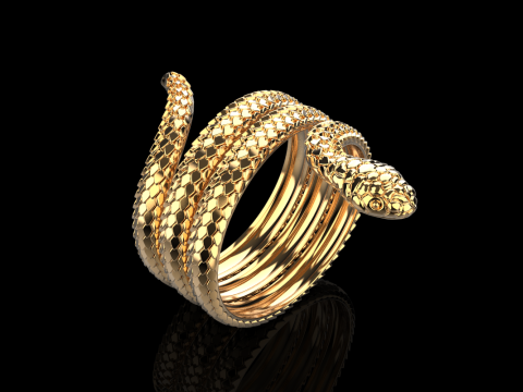 Snake ring model 672 3D Print Model