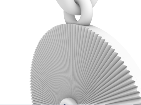 Pendentif rond serti chaton mod&egrave;le 671 Modèles 3D en vedette