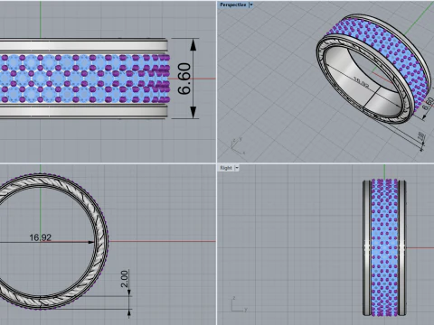 Wedding rings model 670 3D Print Model