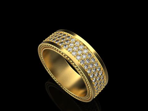 Wedding rings model 670 3D Print Model
