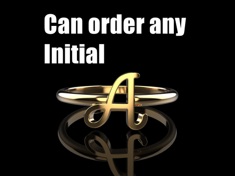Initial letter A ring model 669 3D Print Model