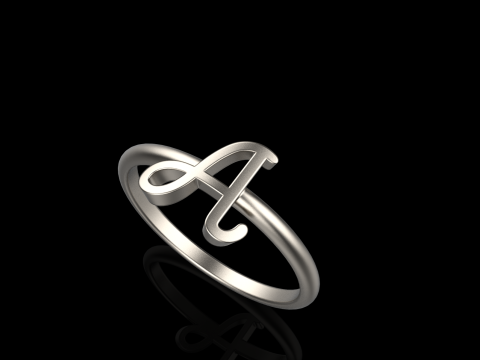 Anfangsbuchstabe A Ringmodell 669 3D Druckmodell