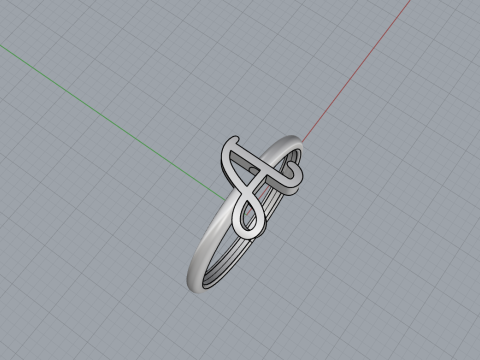 Anfangsbuchstabe A Ringmodell 669 3D Druckmodell