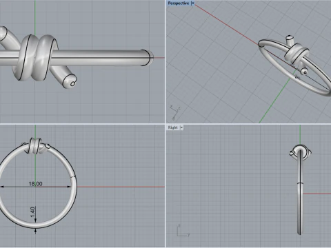 Wedding ring model 668 3D Print Model