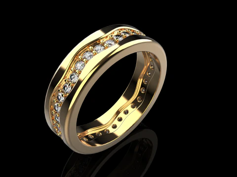 Wedding ring model 667 3D Print Model