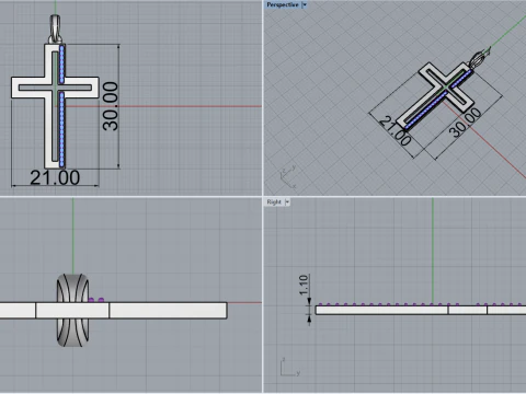 Cross model 666 3D Print Model