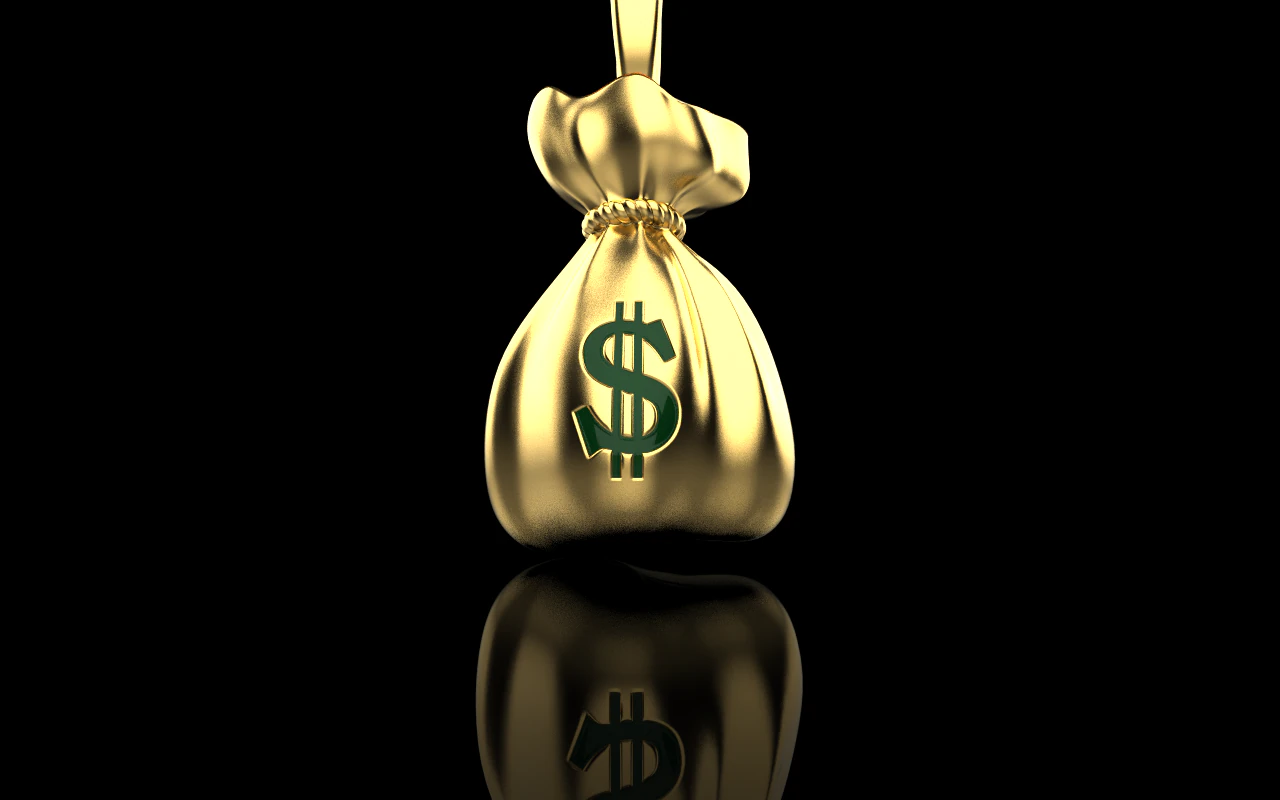 Moneybag pendant model 665 3D Print Model .c4d .max .obj .3ds .fbx .stl .blend